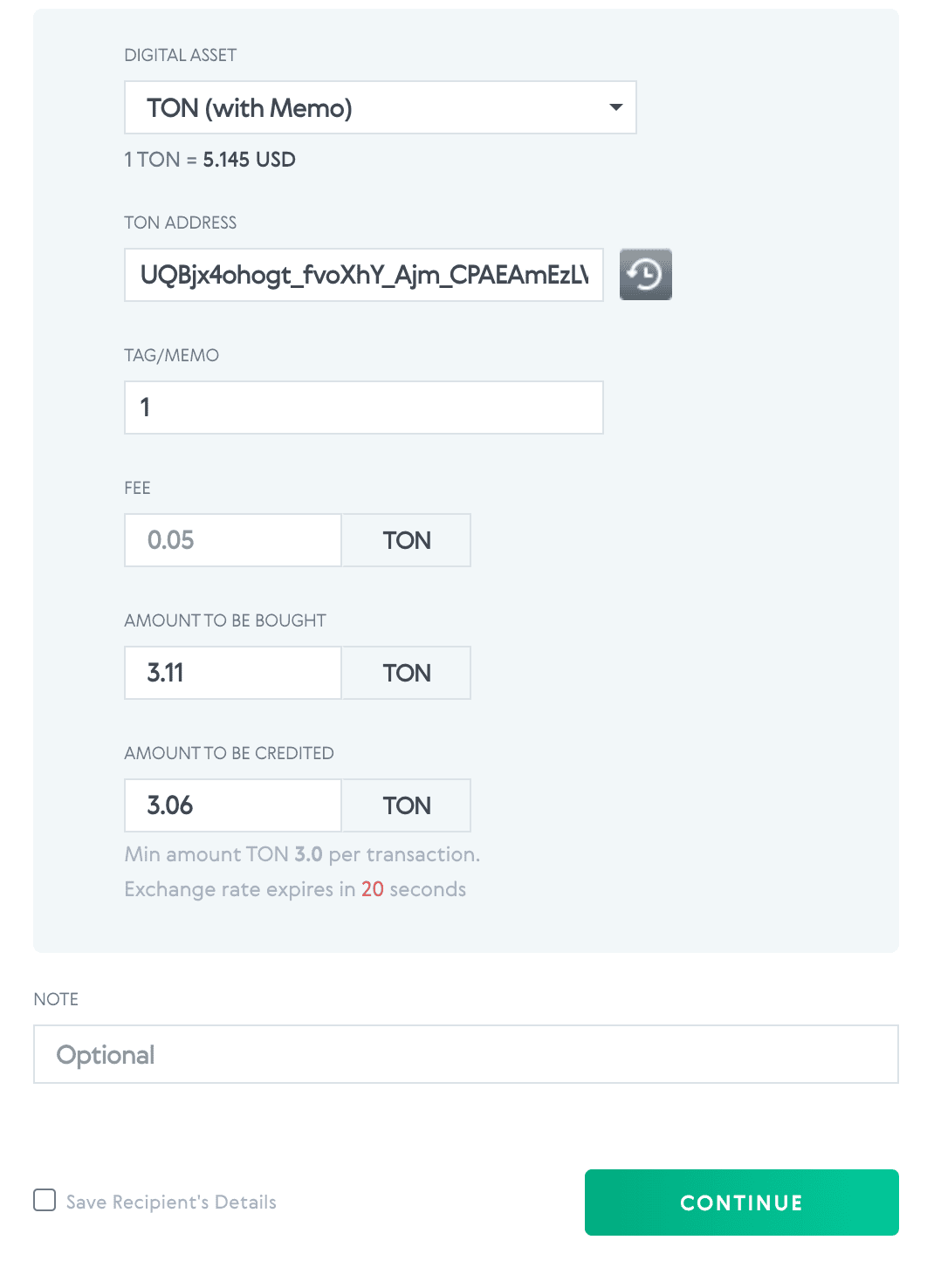 Add TON Tokens to Your Telegram via Volet.com: Volet.com