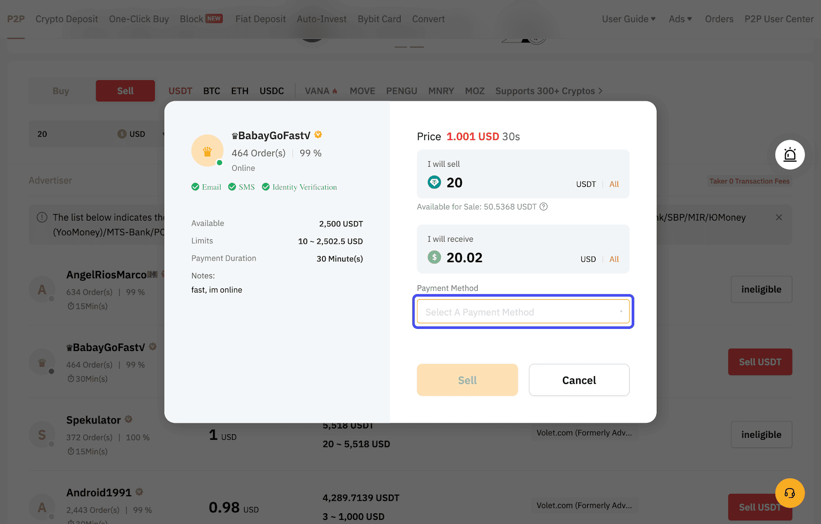 Selling Crypto on Bybit via P2P with Volet.com: A Step by Step Guide:  Volet.com
