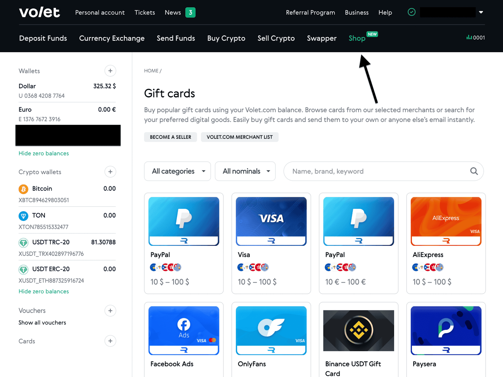 Discover the Volet.com Gift Card Marketplace!: Volet.com