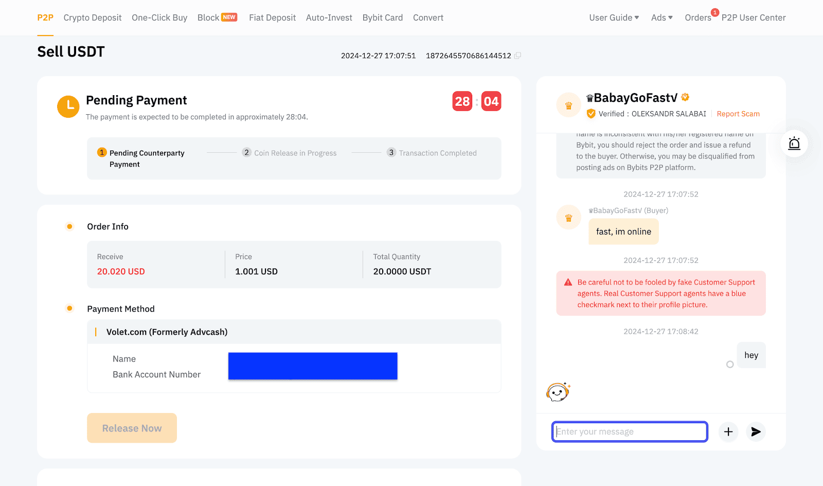 Selling Crypto on Bybit via P2P with Volet.com: A Step by Step Guide:  Volet.com